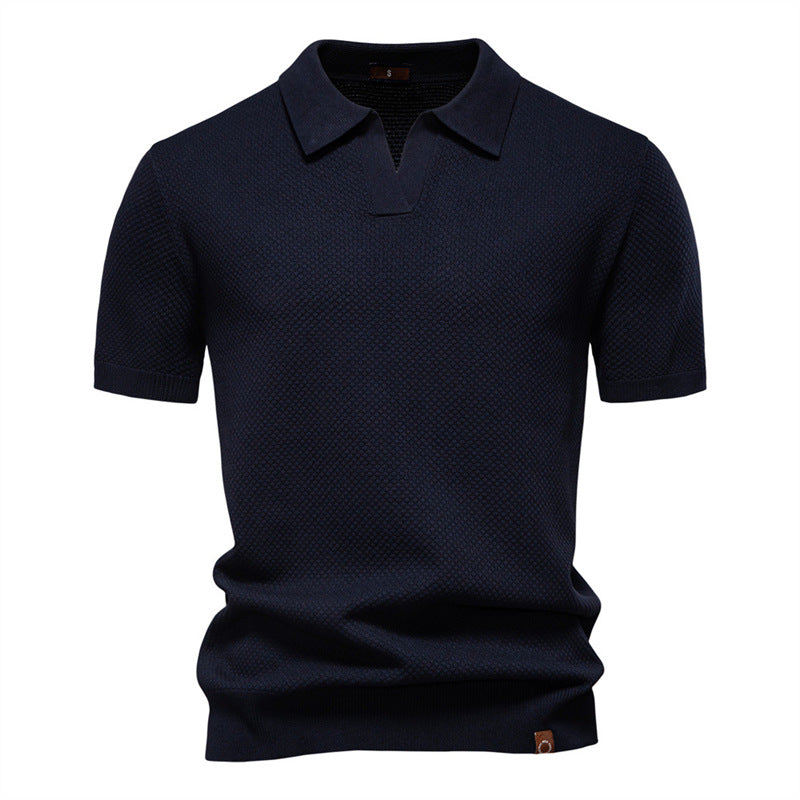 Men's Woolen Summer Short Sleevee Polo Shirt