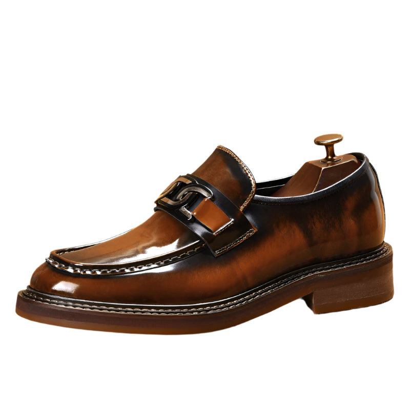 Men's Business Shoes Casual Buckle Loafers British Style