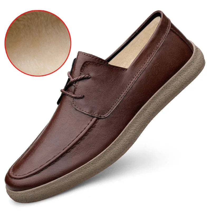 Men's Breathable Loafers Casual Retro Leather Shoes