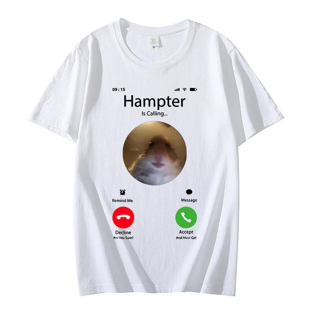 Hamster Staring At The Camera Ahead Fashionable Short Sleeve Unisex T-Shirt
