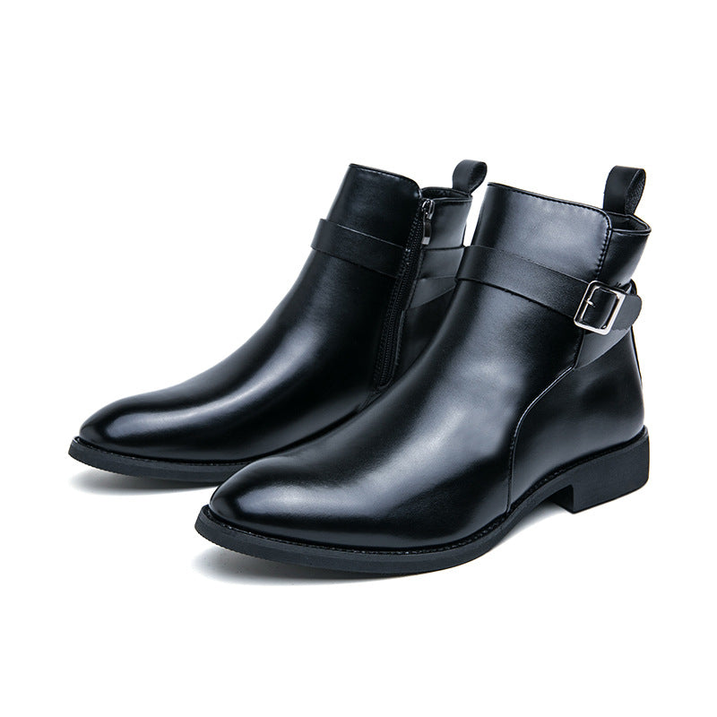 High-Top British Fall Winter Shoes Men's Western Boots