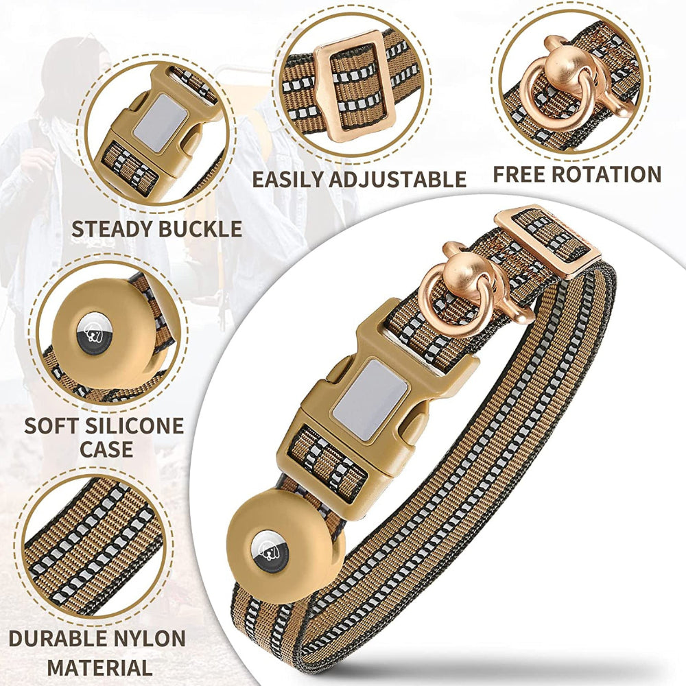 Silicone Case Nylon Anti-Lost Dog Collar.