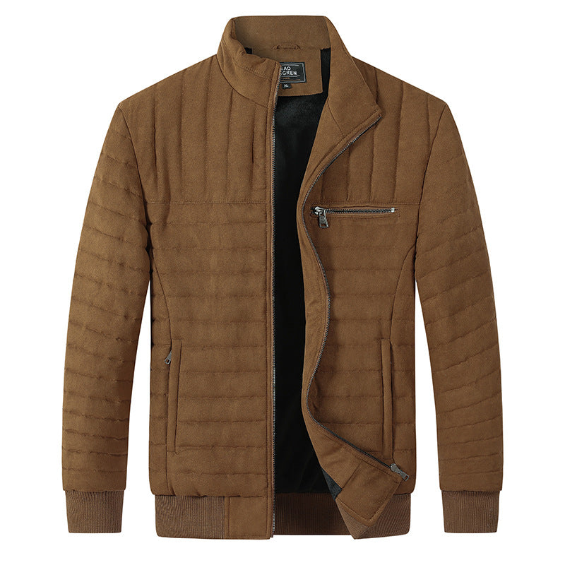 Men's Cotton-Padded Stand-Up Collar Jacket
