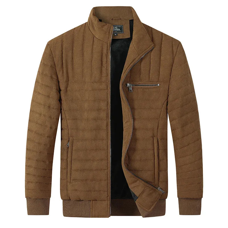 Men's Cotton-Padded Stand-Up Collar Jacket