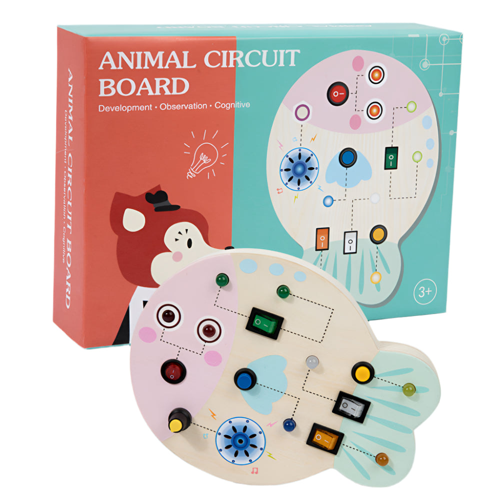 Wooden Animal Simulation Circuit Board Educational Toys