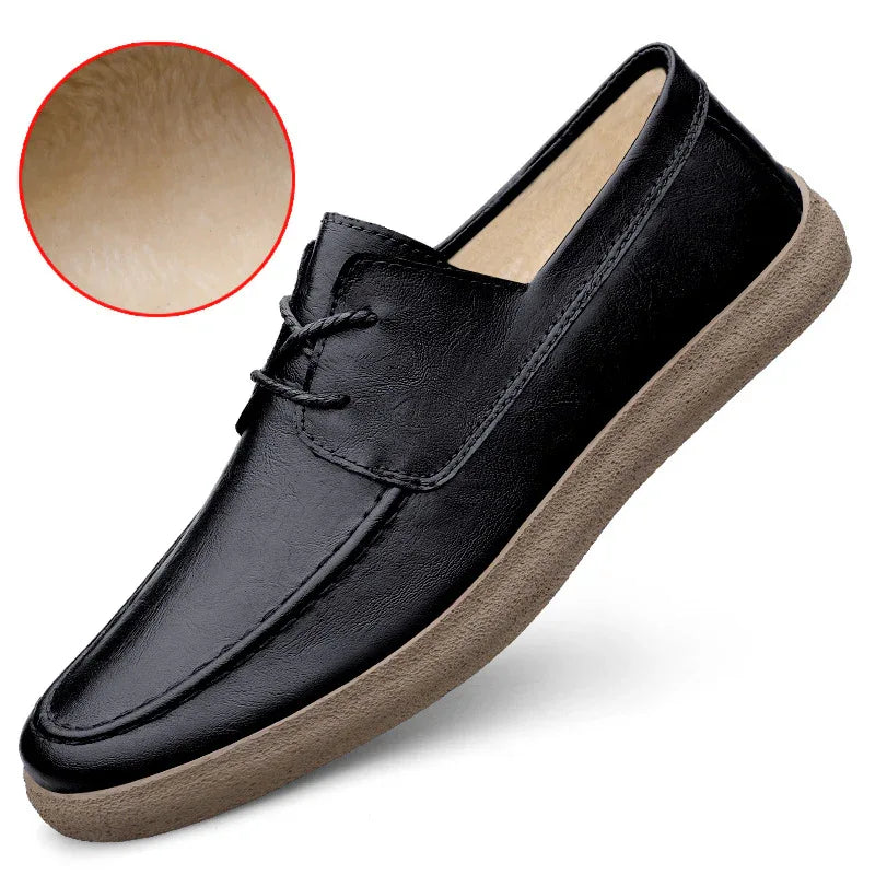 Men's Breathable Loafers Casual Retro Leather Shoes