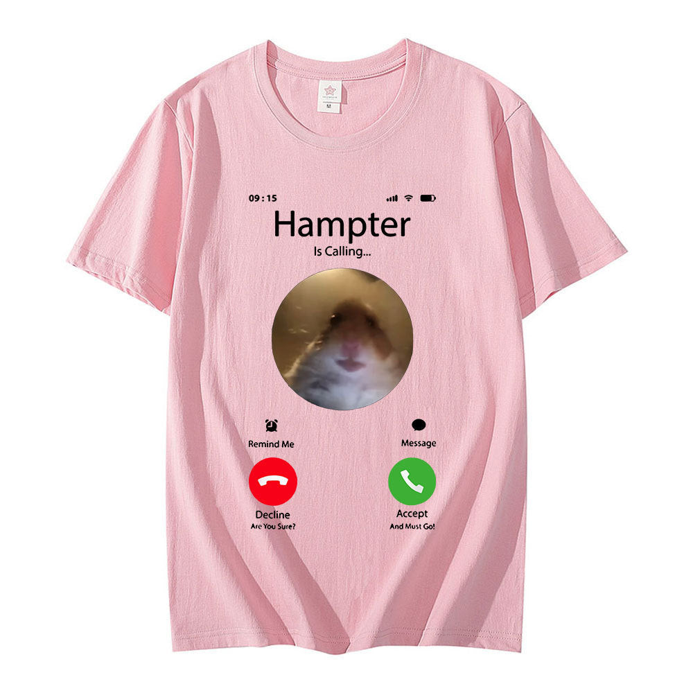 Hamster Staring At The Camera Ahead Fashionable Short Sleeve Unisex T-Shirt