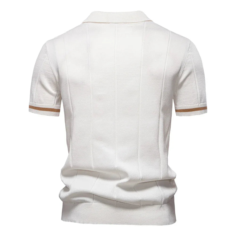 Men's Business Casual Woolen Polo Shirt