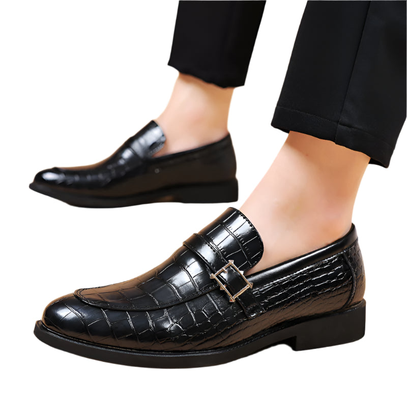 Men's Crocodile Pattern Formal Business Artificial Leather Shoes