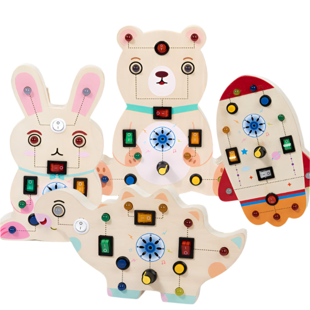 Wooden Animal Simulation Circuit Board Educational Toys