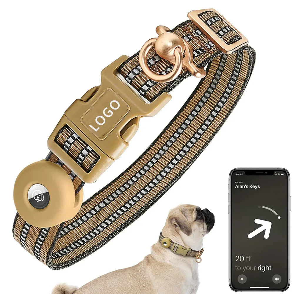 Silicone Case Nylon Anti-Lost Dog Collar.