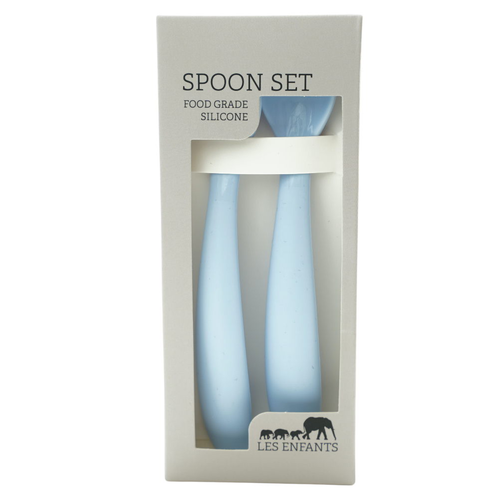 Blue Silicone Spoon Set Cutlery