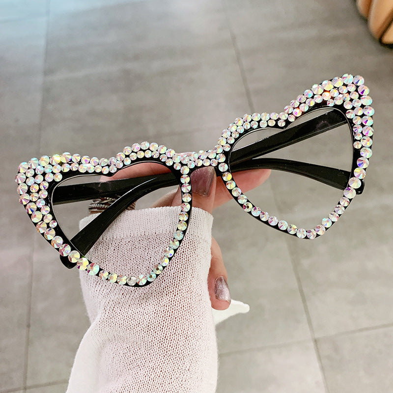 Women's Female Cute Cat Eye Heart-Shaped Sunglasses