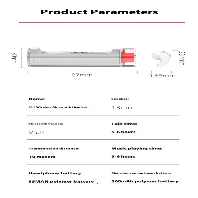 Bluetooth Headset Earphones Binaural Call Sports In-Ear Headphones Earplugs