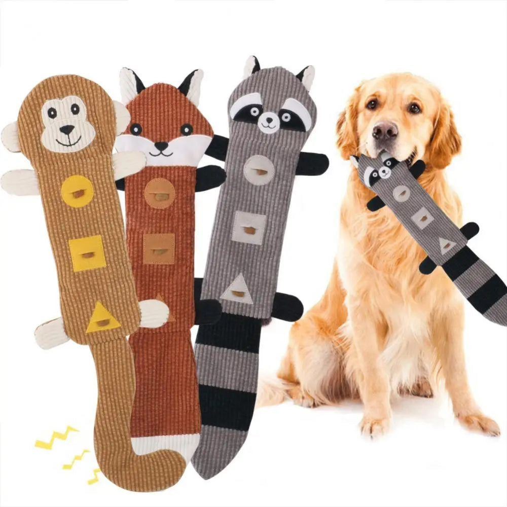 Durable Bite-Resistant Squeaky Grinding Teeth Food Treat Dispensing Pet Dog Chew Toy.