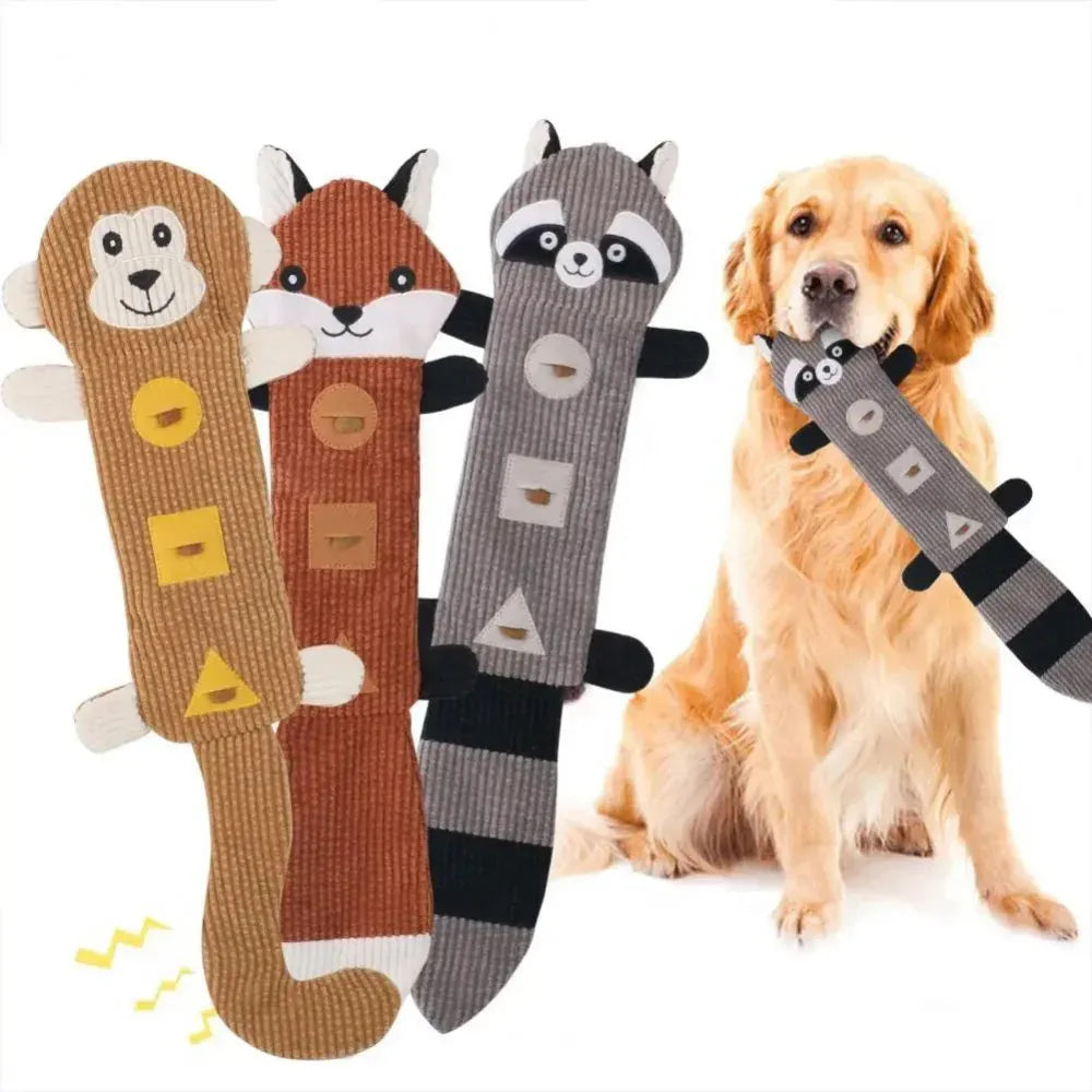 Durable Bite-Resistant Squeaky Grinding Teeth Food Treat Dispensing Pet Dog Chew Toy.