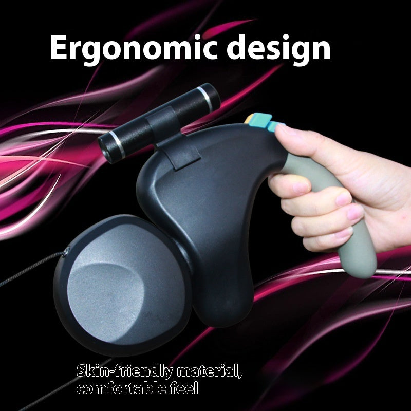 Retractable LED Light Double-Headed Dog Leash