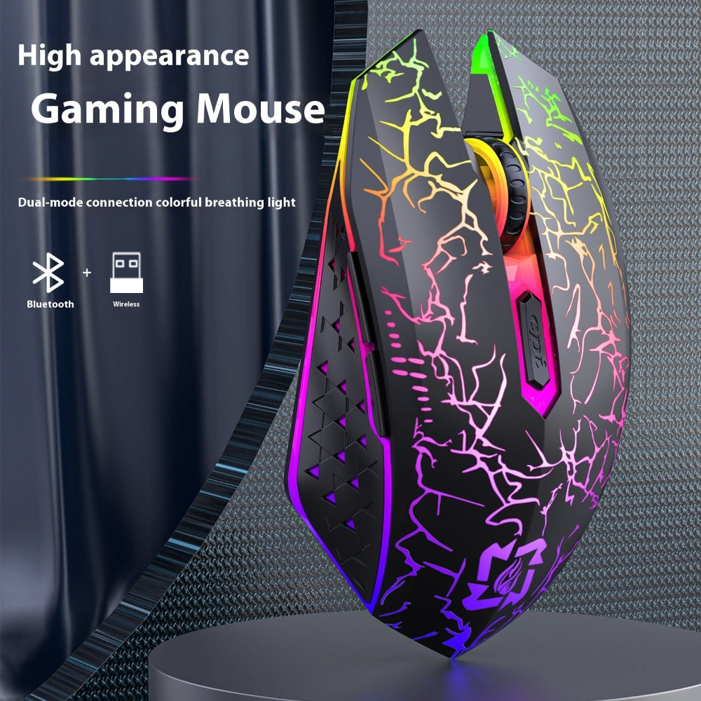 Bluetooth Dual-Mode 24G Rechargeable Luminous Gaming Mouse
