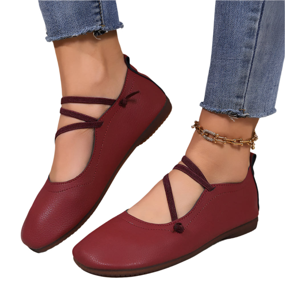 Fashion Square Toe Flats Shoes Shallow Slip-On Loafers Casual Cozy Shoes