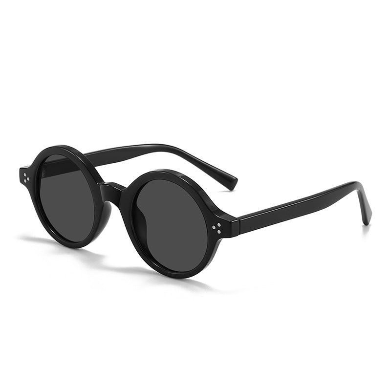 European And American Vintage Round Frame Polarized Sunglasses
