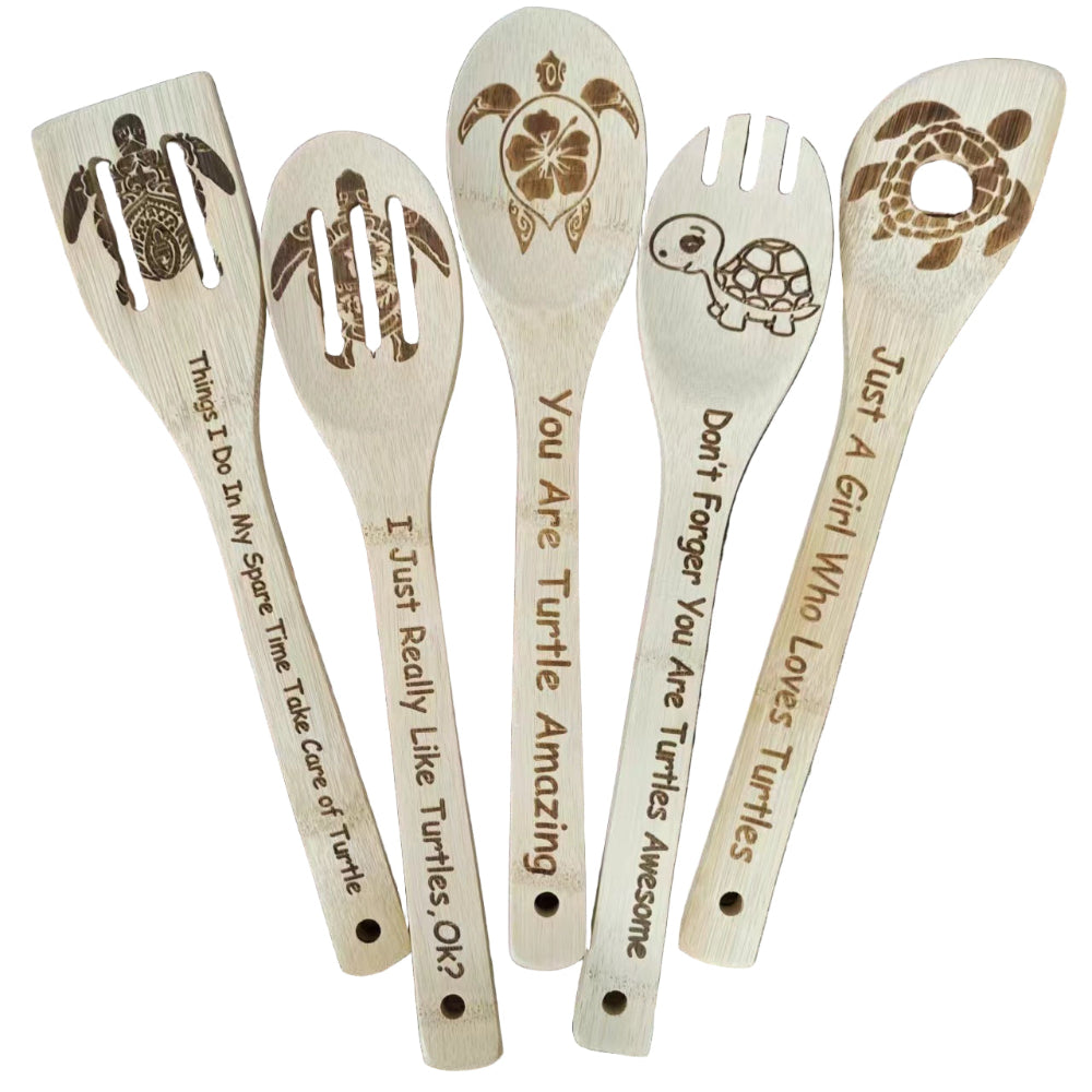 Bamboo Wood Cooking Tools Five-Piece Kitchen Utensils Set