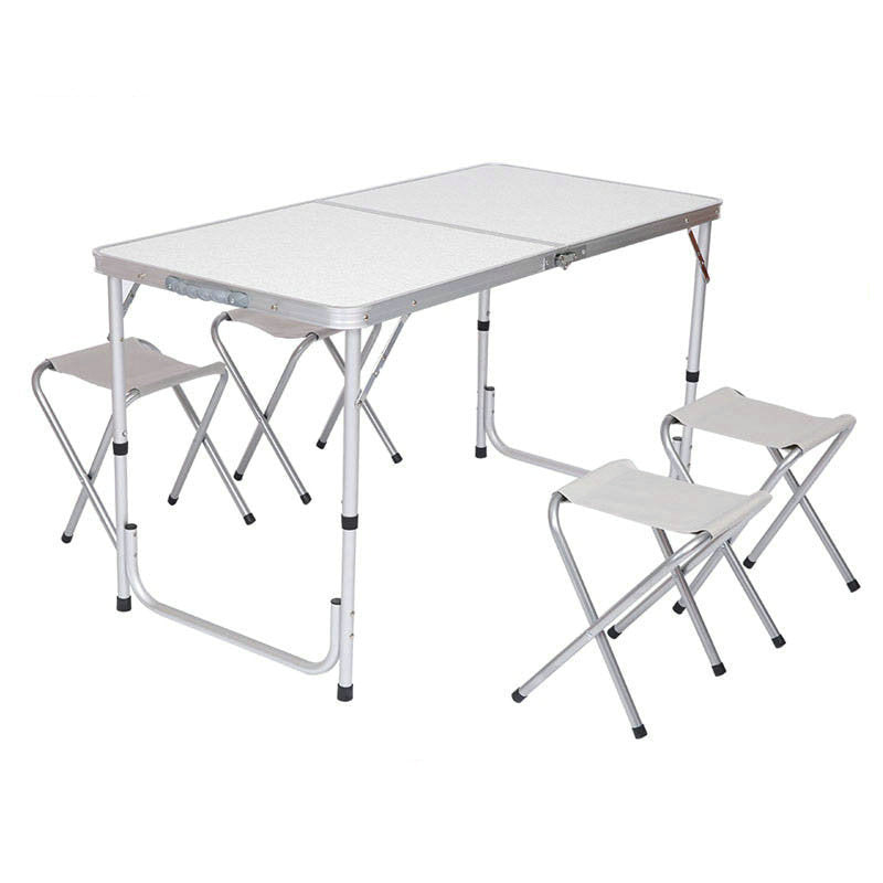 Foldable Portable Sturdy Camping Table With Four Chairs