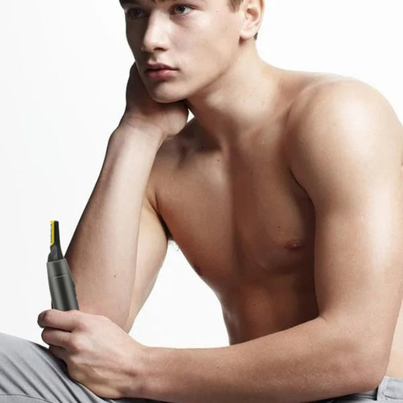 Ultra-Thin Precision Electric Nose Ear Eyebrow Beard Hair Trimmer Unisex LED Light Hair Clipper Shaver