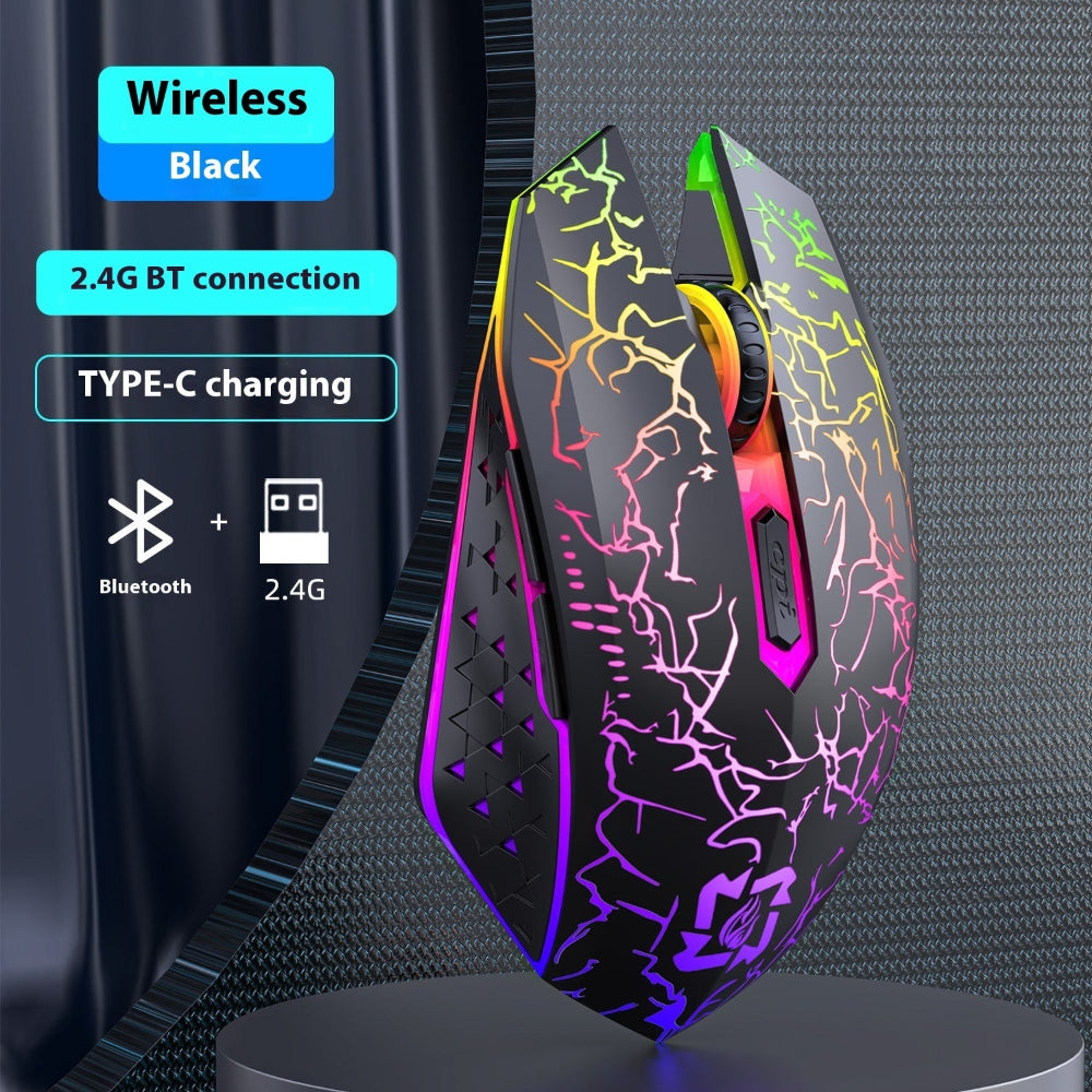 Bluetooth Dual-Mode 24G Rechargeable Luminous Gaming Mouse