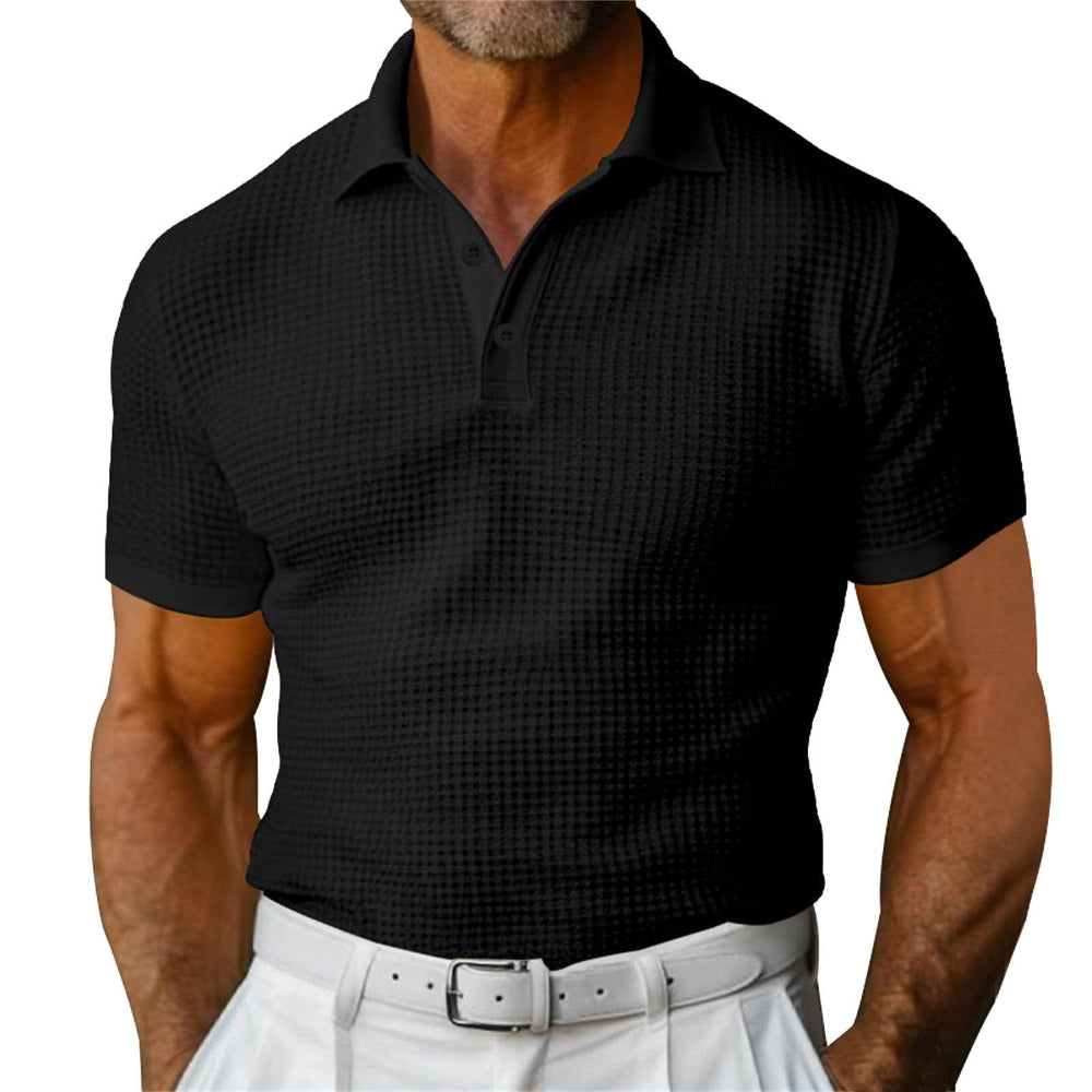 Short Sleeve Polo Shirt Men's Fashion Summer Lapel Shirt.