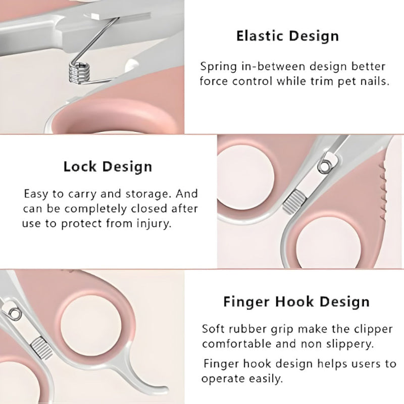 Cat Dog Pet Nail Clipper With Safety Guard And Sharp Angled Blade Best Grooming Tool Claw Trimmer For Small Pets