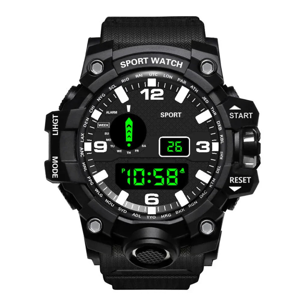 Men's Waterproof Sports Multifunctional Luminous Electronic Digital Watch