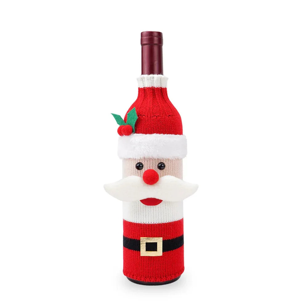 Home Fashion Simple Christmas Table Decorations Bottle Cover