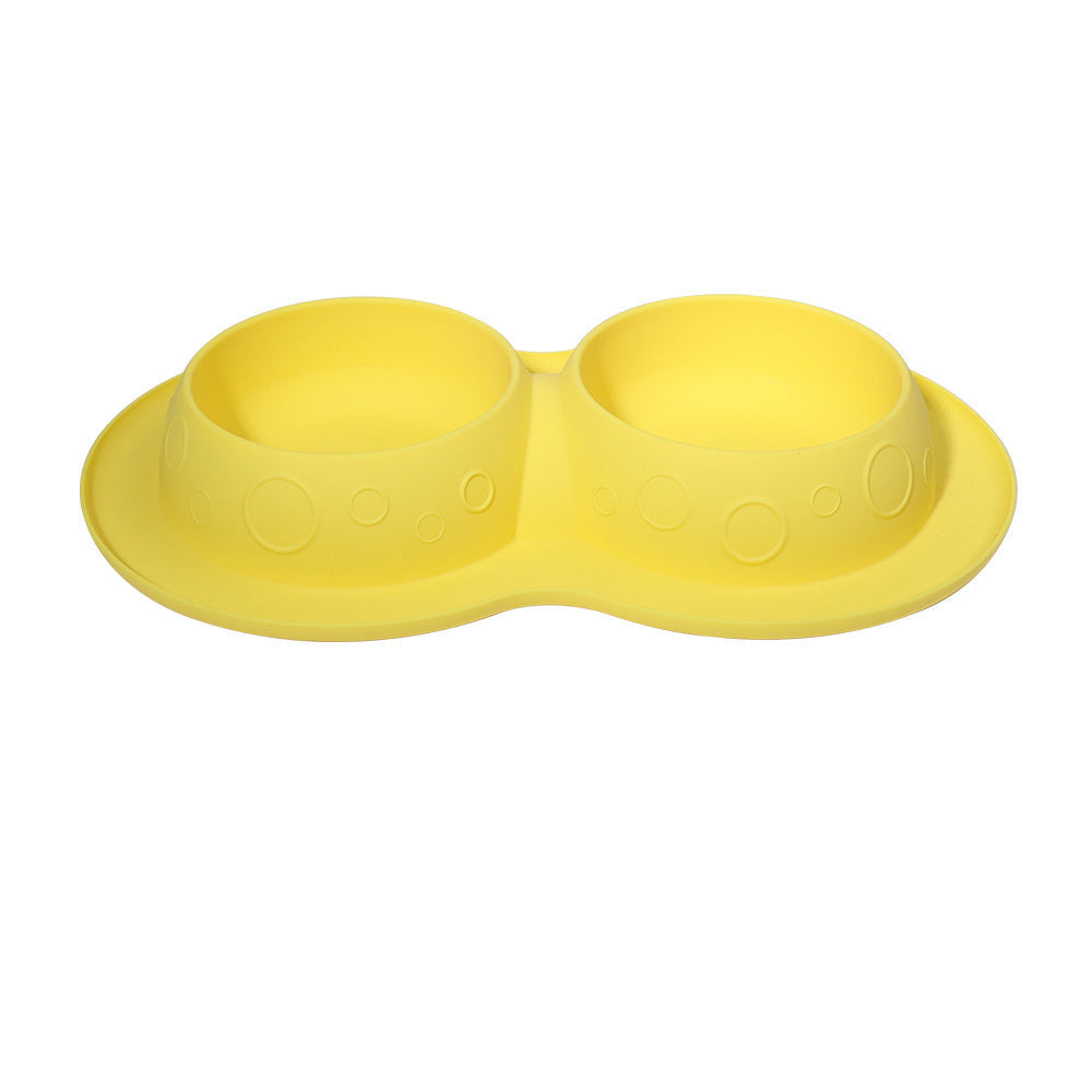 Pet Supplies Non Slip Waterproof Silicone Water Food 2 In 1 Double Mat Pad Pet Dog Cat Bowls