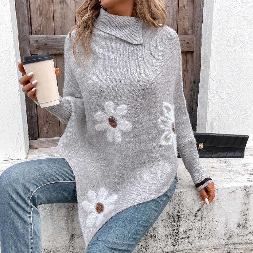 Pullover Flower Jacquard Women's Sweater