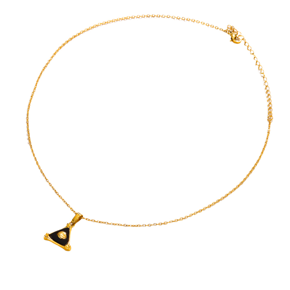 Fashion Triangle 18K Gold Stainless Steel Unisex Necklace