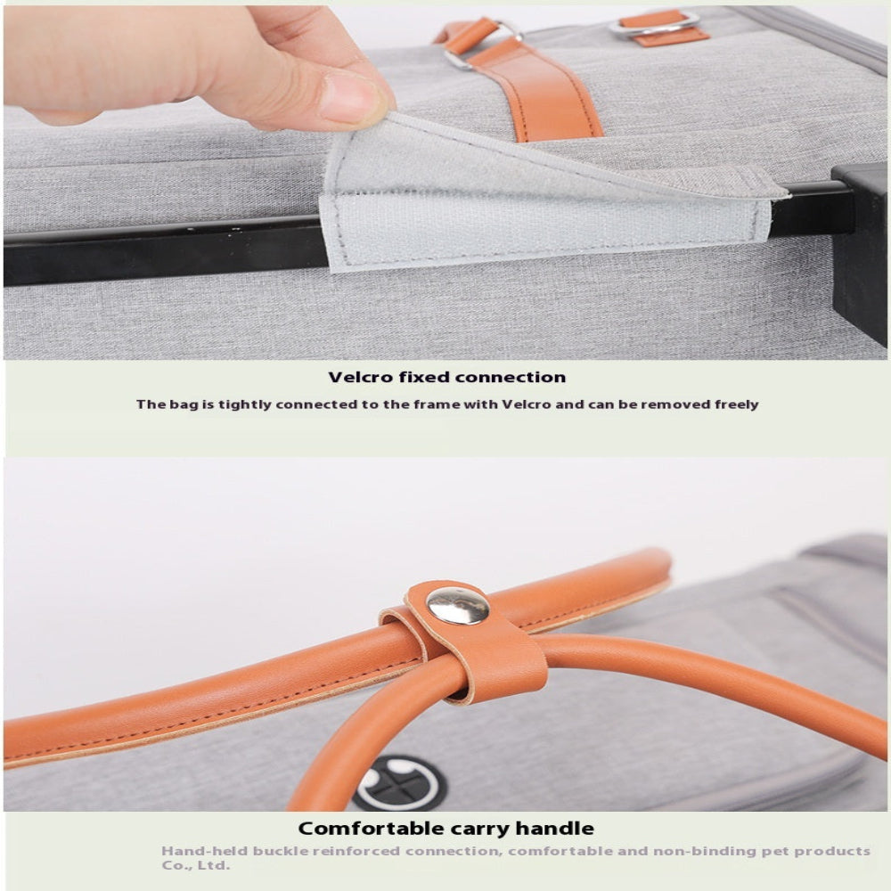 Multifunctional Trolley Cat Dog Pet Bag Outdoor Portable With Removable Wheels And Pull Rod