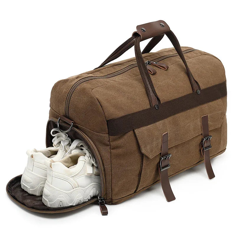 Men's Large Capacity Crossbody Travel Luggage Shoulder Bag.