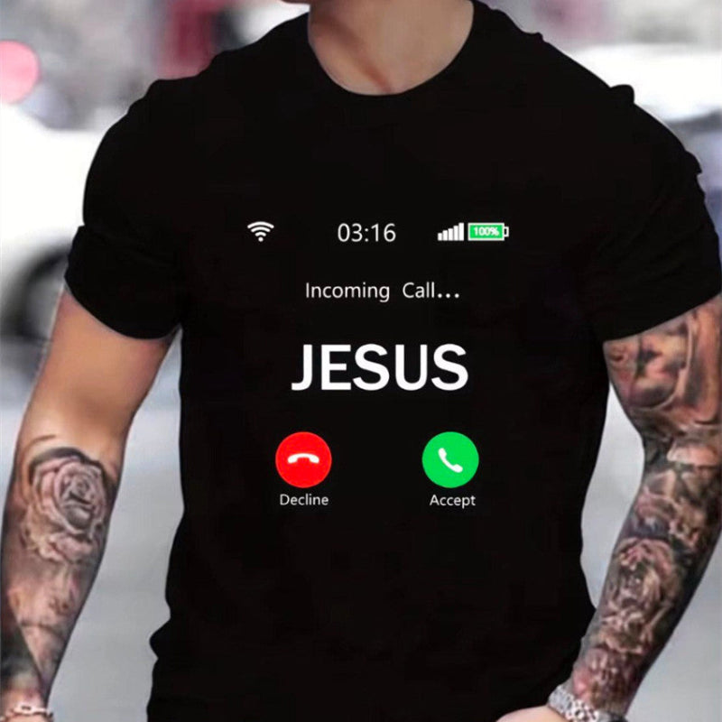 Men's Round Neck Short Sleeve Summer T-Shirt