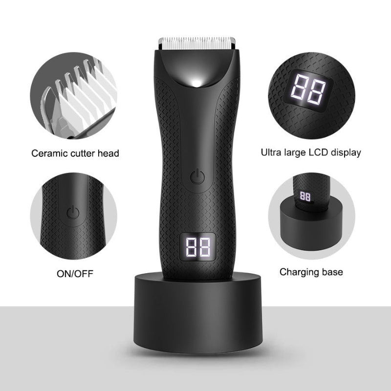 Whole Body Hair Trimmer Electric Groin Pubic Hair Waterproof Shaver