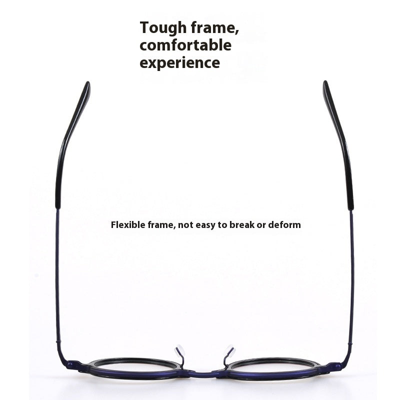 Pure Titanium Fashion Retro Trend Anti-Blue Light Glasses