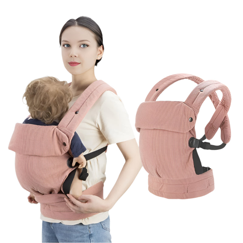 Adjustable Cotton Front And Back Baby Carrier.