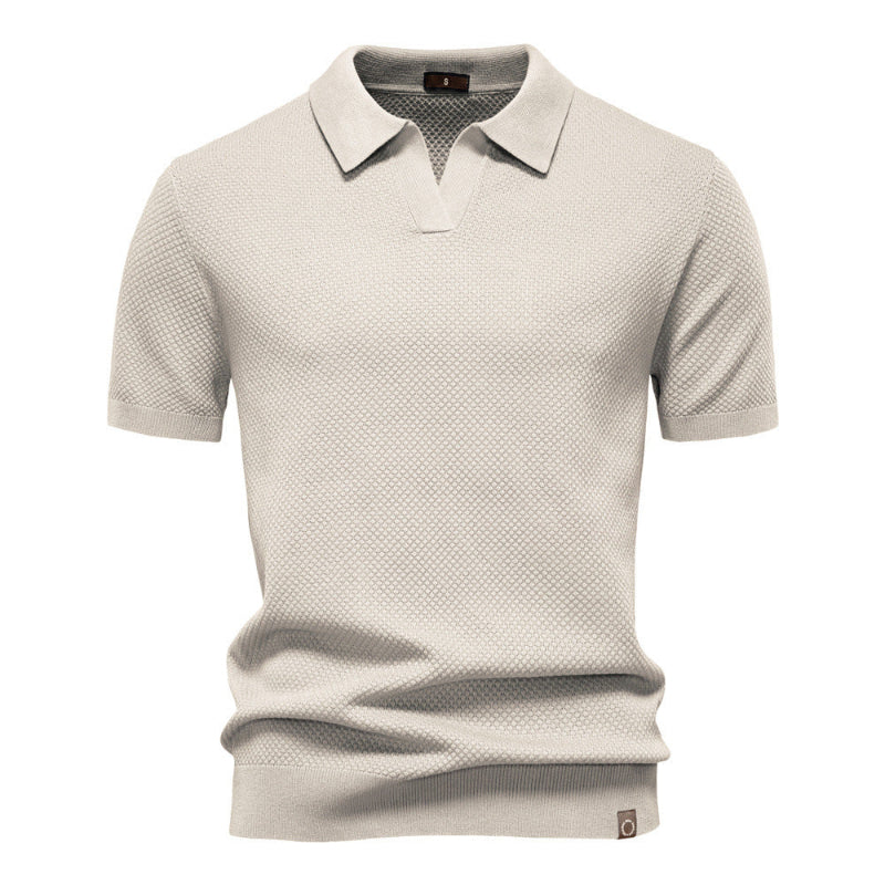 Men's Woolen Summer Short Sleevee Polo Shirt
