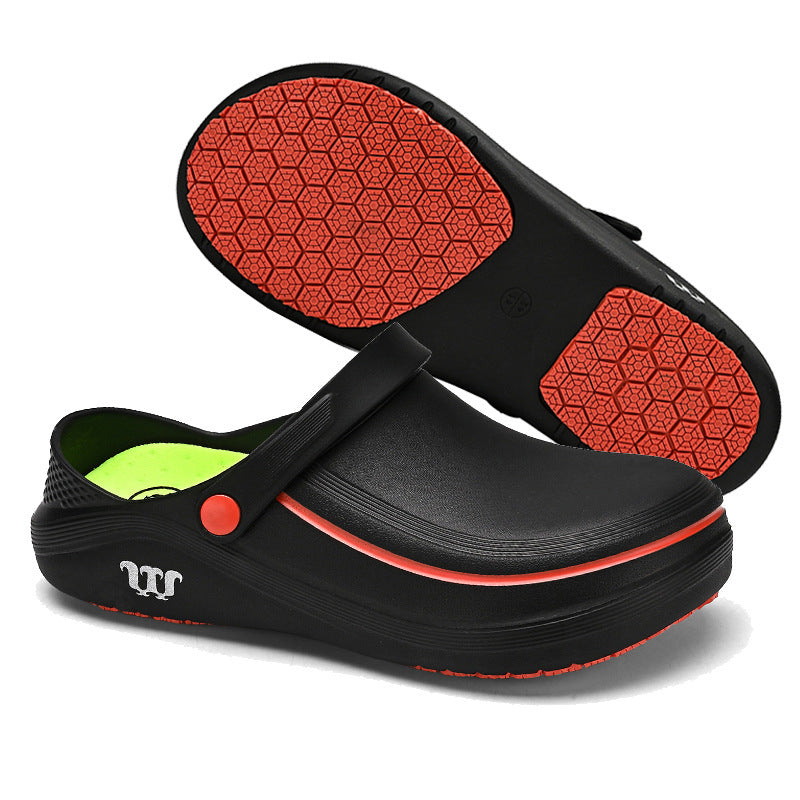 Men's Non-Slip Waterproof And Oil Resistant Shoes Work Slippers