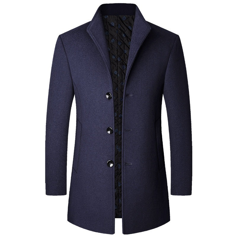 Autumn And Winter Casual Woolen Coat For Men