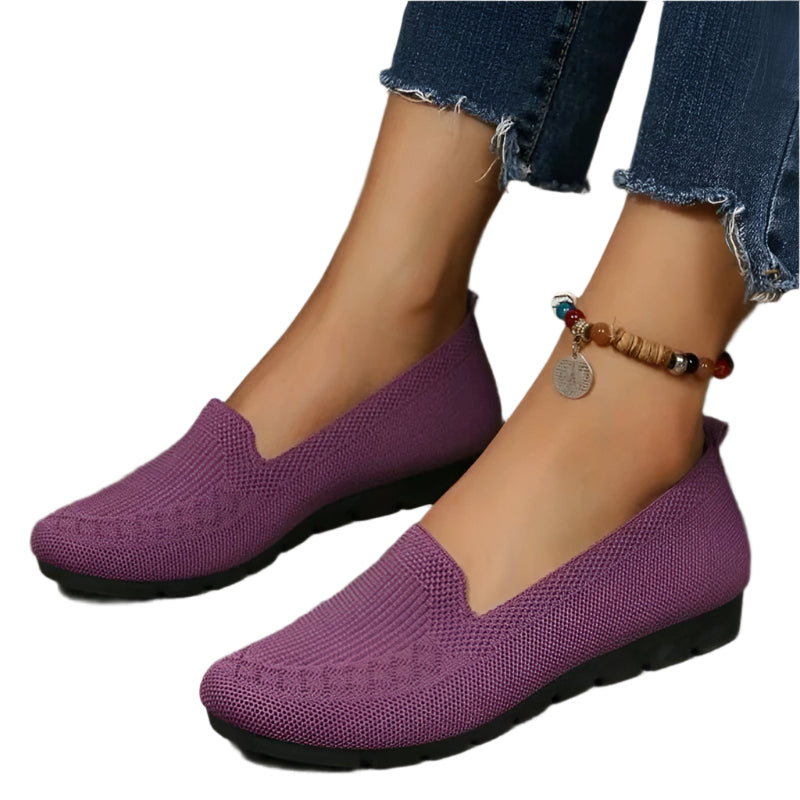 Casual Mesh Flats Shoes Fashion Solid Color Round Toe Loafers Cozy Lazy Shoes For Women