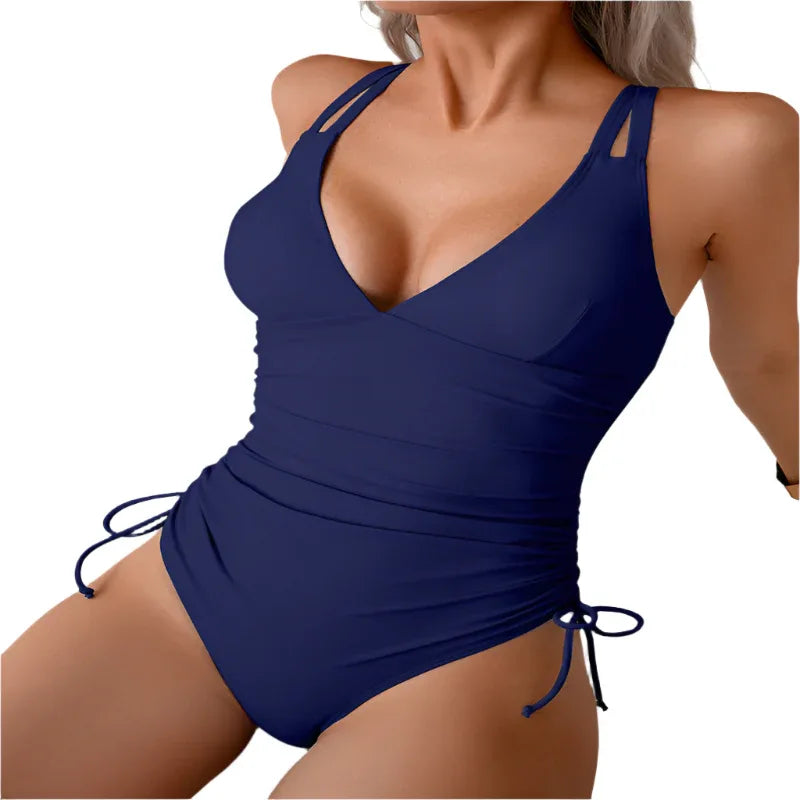 One-Piece New Pure Color Swimsuit Bikini
