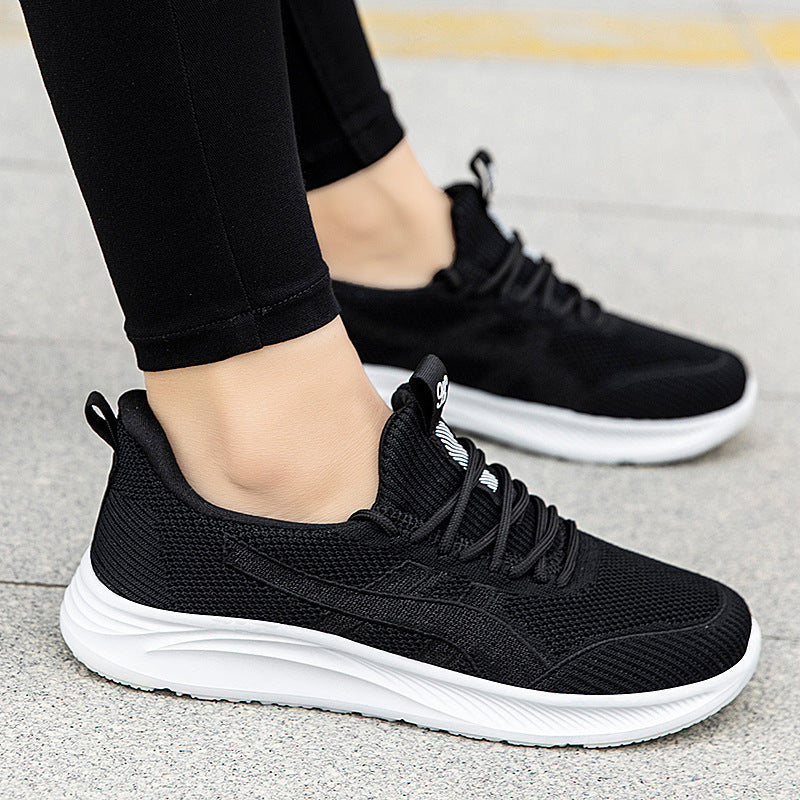 Fly-Knit Sneakers Soft Bottom Non-Slip Women's Running Shoes