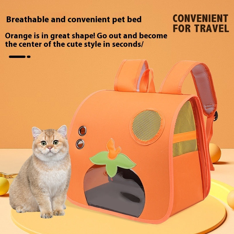 Cat Bag Large Capacity Cartoon Outdoor Lightweight Pet Backpack Comfortable And Breathable