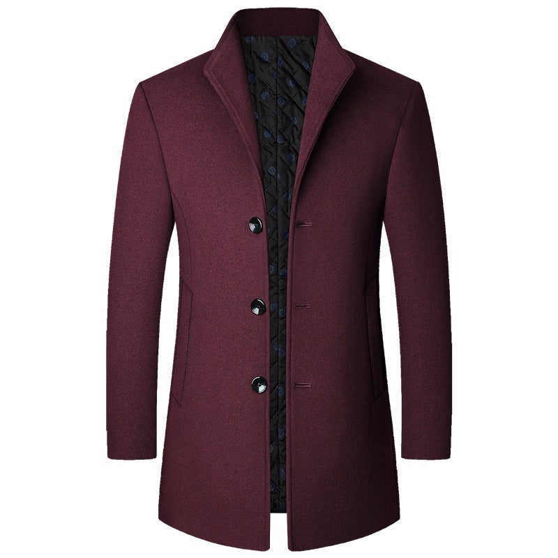Autumn And Winter Casual Woolen Coat For Men