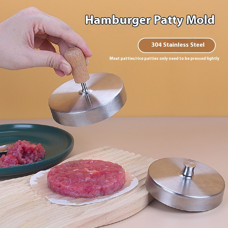 Stainless Steel Hamburger Meat Pressing Machine Mould Tool For The Kitchen